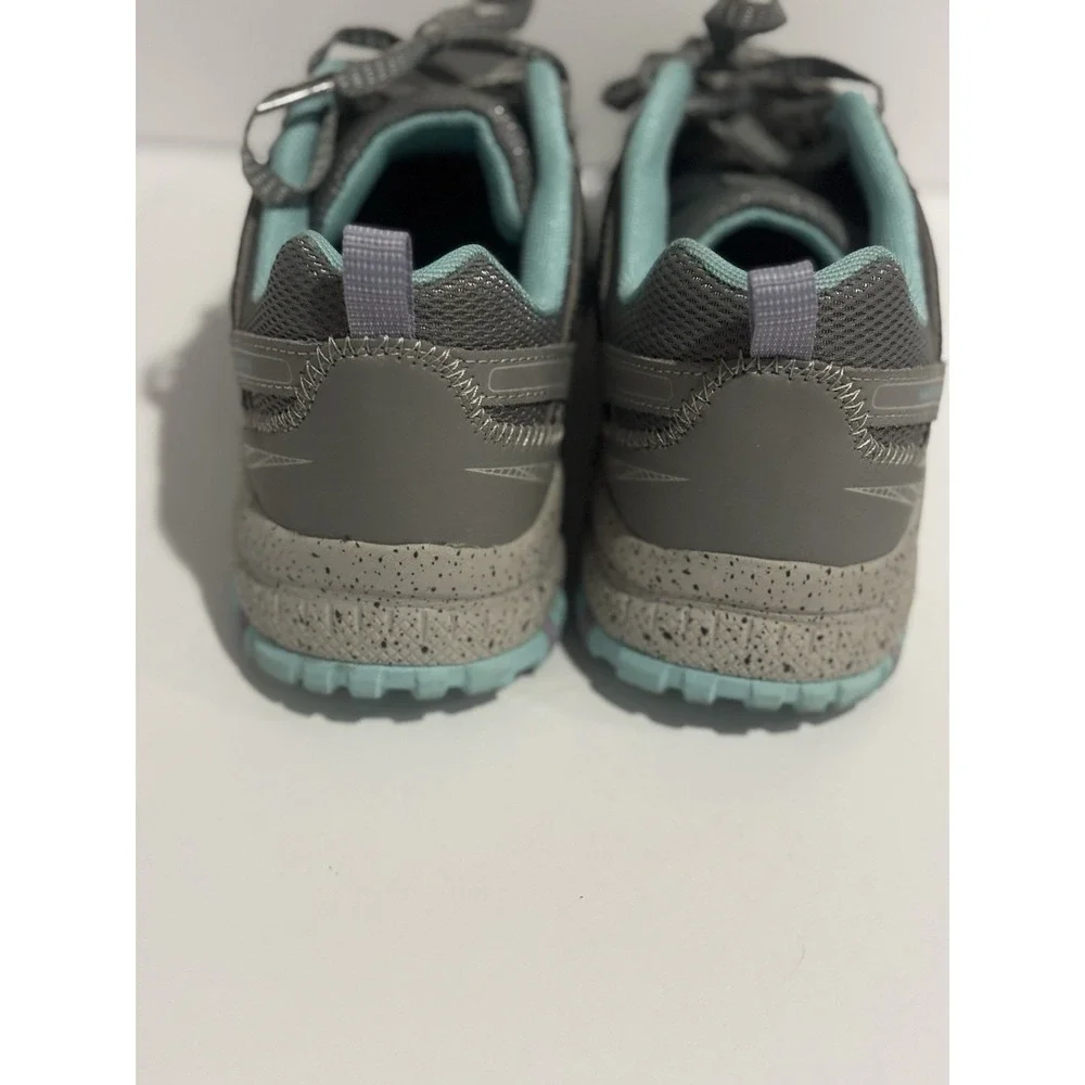 Skechers Trail Womens 8‎ Grey Teal Purple Hiking Running Shoes Speckled Sole